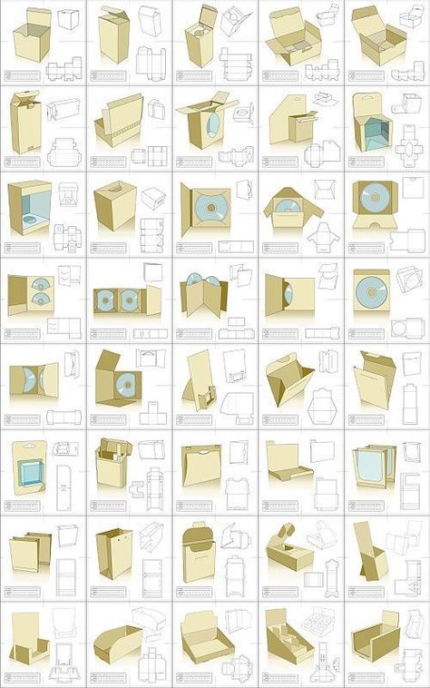 Packing Box Design, Box Packaging Templates, Katt Diy, Karton Design, Templat Kotak, Pola Kotak, Paper Box Diy, Cardboard Crafts Diy, Packaging Template Design