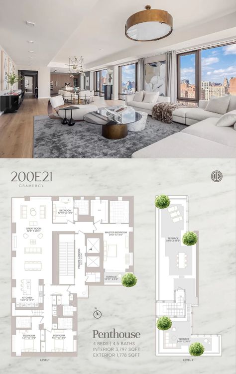 200 East 21st Street | Gramercy Park Condos – Modern Lives & Thoughtful Living | Penthouse Apartment Layout Penthouse, Penthouse 3d Floor Plan, Condominium Floor Plan Layout, Penthouse Floor Plan Luxury Layout, Penthouse Apartment Layout, Modern Penthouse Floor Plan, Penthouse Apartment Plan, Luxury Penthouse Plan, Penthouse Layout Floor Plans