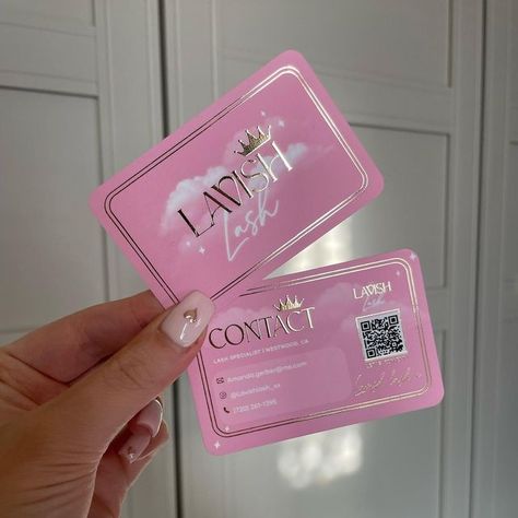 1 Likes, 1 Comments - Muse Graphic Design (@muse_graphics_mcr) on Instagram: "Custom luxury foil business cards designed and printed for @lavishlash_xx 🤍 if you want to wo..." Aesthetic Ig Highlights Cover Pink, Kids Fashion Quotes, Nail Tech Business Cards, Loyalty Card Design, Jewelry Packaging Design, Cute Business Cards, Lash Quotes, Foil Business Cards, Packaging Ideas Business