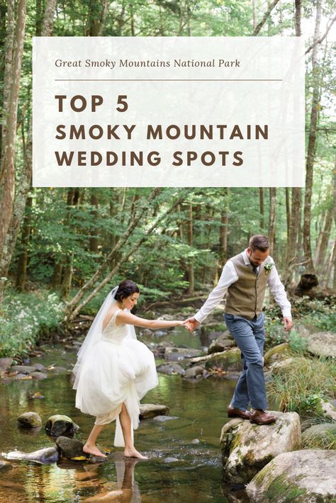 Wedding On Top Of Mountain, Wedding In The Mountains Tennessee, Places To Get Married In Tennessee, Elopement In Gatlinburg, Mountain Wedding Elopement Ideas, Mountain Wedding Locations, Tennessee Mountain Elopement, Places To Elope In Tennessee, Mountain Wedding Venues Tennessee