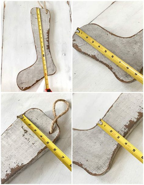 Primitive Wood Crafts Diy Rustic, Shabby Christmas Decor, Unique Christmas Stockings Diy, Christmas Craft Signs, Primitive Christmas Stocking, Wood Christmas Stocking, Diy Christmas Cookies, Wooden Crafts Diy, Diy Christmas Garland