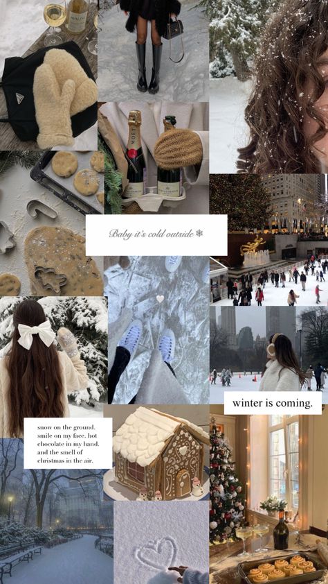 Winter Wallapers Aesthetics, Wintercore Aesthetic Wallpaper, Winter Words Aesthetic, December Lockscreen Aesthetic, Christmas Lockscreen Collage, Winter Days Aesthetic, December Aesthetic Collage, Winter Background Collage, Iphone Wallpaper Winter Aesthetic