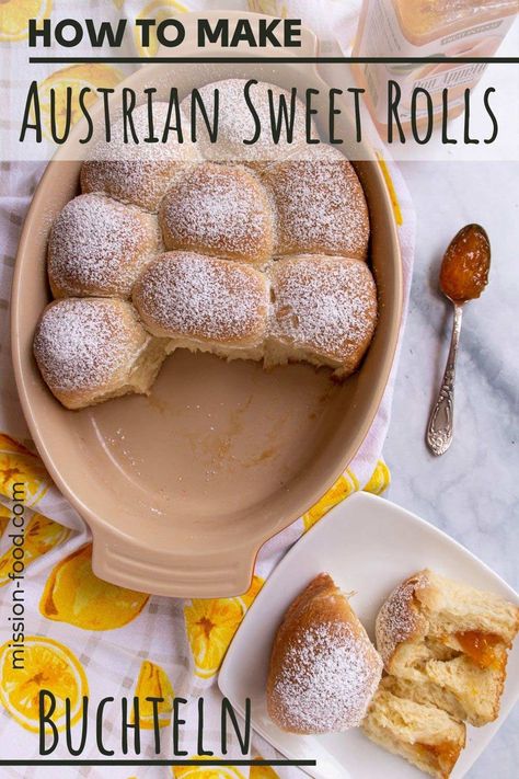 Austrian Appetizers, Austrian Breakfast, Sweet Yeast Rolls, Austria Recipes, Cookbook Inspiration, European Pastries, Austrian Desserts, Czech Desserts, Austrian Food