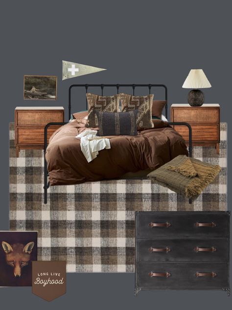 Tartan - Taramarie Area Rug curated on LTK Artwork For Boys Room, Ralph Lauren Inspired Boys Bedroom, Modern Vintage Boys Room, Teen Boy Hunting Bedroom, Boys Rugs Bedroom, Boys Room Area Rug, Masculine Boys Bedroom, Plaid Rug Boys Room, Plaid Carpet Bedroom