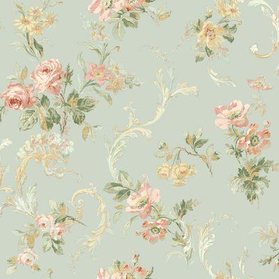 Casabella II Tropical 27' x 27" Floral and Botanical Wallpaper Floral Print Wallpaper, Pink Floral Wallpaper, Cottage Wallpaper, Brewster Wallpaper, Brewster Wallcovering, Wall Flowers, Romantic Wallpaper, Victorian Wallpaper, Wallpaper Stores