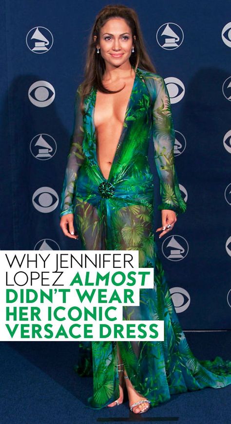 Why #JenniferLopez almost didn't wear her iconic #Versace dress. #redcarpet #redcarpetfashion #fashion #jlo #jlofashion Jlo Dress, J Lo Fashion, Grammy Dresses, Versace Gown, Geri Halliwell, Best Red Carpet Looks, Dress History, Long Relationship, Versace Dress