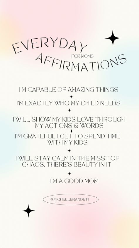 Parenting Affirmations Mom, Motherhood Manifestation, New Mom Affirmations, Manifesting Motherhood, Mother Affirmations, Parent Affirmations, Parenting Mantras, Breastfeeding Affirmations, Motherhood Mantras