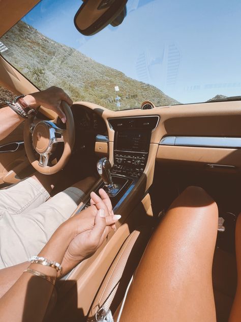 Happily Married Aesthetic, Love Luxury Couple, Driving Porsche Aesthetic, Porsche Convertible Aesthetic, Driving Couple Aesthetic, Couples Vacation Aesthetic, Old Money Love Aesthetic, Dream Husband Aesthetic, Porsche Couple