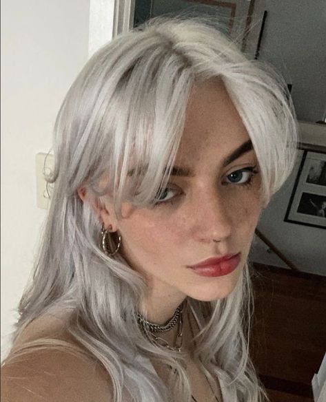 God Of Wrath, Cecily Knight, Silver White Hair, Silver Blonde Hair, Silver Blonde, Platinum Hair, Platinum Blonde Hair, Dye My Hair, Hair Dye Colors