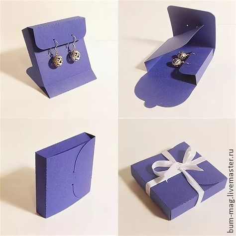 Diy Earrings Packaging, Box Ideas Gift, Jewelry Packaging Diy, Diy Jewelry Box, Watch Packaging, Jewelry Packaging Design, Gift Wrapping Techniques, Packaging Diy, Diy Jewelry Display