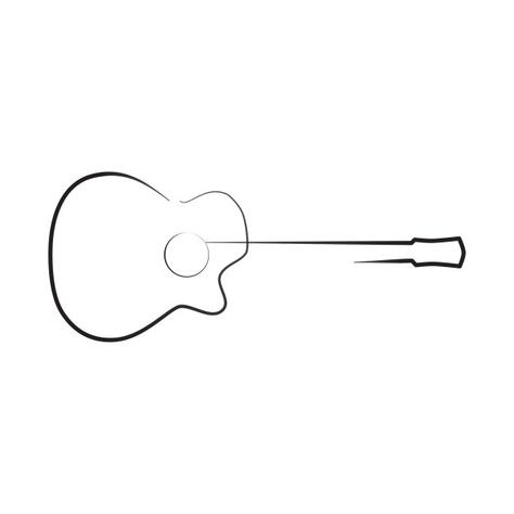 Line Art Guitar Tattoo, Artist Line Art, One Line Guitar Tattoo, Dainty Guitar Tattoo, Guitarist Tattoo Ideas, Tiny Guitar Tattoo, Guitar Outline Tattoo, Fine Line Guitar Tattoo, Line Guitar Tattoo