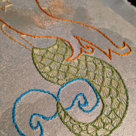 Mermaid Embroidery Patterns, Mermaid Embroidery Designs, Stitched Canvas, Embroidered Mermaid, Mermaid Embroidery, Needle Books, Mermaid Design, Easy Embroidery, Mermaid Pattern