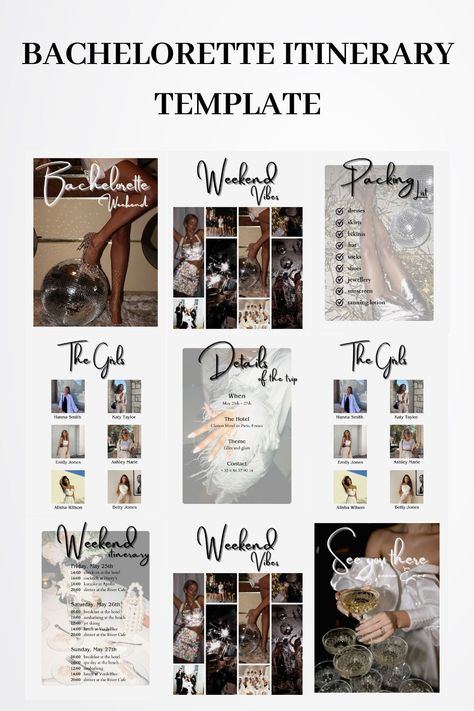 Free Bachelorette Itinerary Template, Bachelorette Itenary Template, Bachlorette Itinary, Bachelorette Itinerary Ideas, Party Itinerary Template, Itinerary Template Free, Bachelorette Party Itinerary Template, Party Itinerary, Bachelorette Party Itinerary