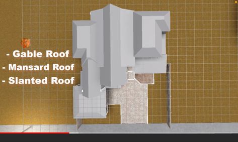 Bloxburg Roofing Ideas, Roofing Ideas, Bloxburg Builds, Mansard Roof, Gable Roof, Pfp Ideas, Cool House Designs, House Designs, Home Goods