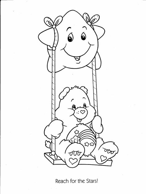 A Coloring Page, Bear Coloring Pages, Coloring Pages For Girls, Cartoon Coloring Pages, Disney Coloring Pages, Coloring Book Art, Cute Coloring Pages, Care Bears, Animal Coloring Pages