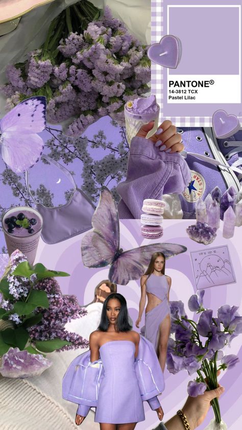 Lilac Journal Aesthetic, Lilac Fashion Aesthetic, Lilac Mood Board Aesthetic, Lavender Mood Board Aesthetic, Fashion Portfolio Theme Ideas, Fashion Moodboard Layout, Theme Board Fashion Inspiration, Lilac Mood Board, Purple Moodboard Aesthetic