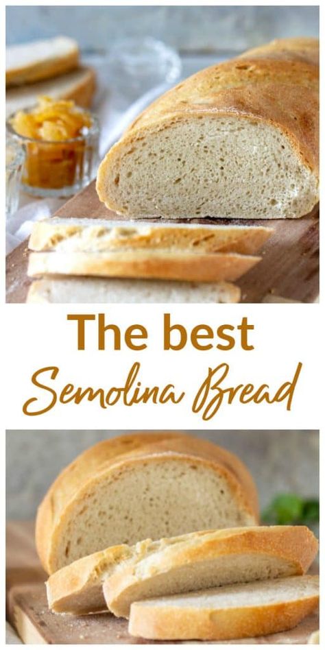 Semolina Bread Recipe, Best Bread Recipes, Semolina Bread, Semolina Recipe, Italian Recipes Traditional, Best Bread Recipe, Dough Ingredients, Italian Bread, Flour Recipes