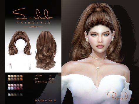 Sclub Ts4 Hair, Sims Cc Ponytail, Sims 4 Hair Cc Ponytail, High Ponytail Curly, Sims 4 Cc Hair Ponytail, Sims 4 Ponytail Cc, Sims 4 Cc Ponytail, Sims 4 Ponytail, Hair High Ponytail