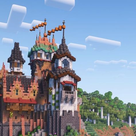 fWhip on Instagram: "An old build but one of my favorite builds in my Hardcore Minecraft world! The Mud Brick Castle! With the wild update release I was instantly drawn to the packed mud blocks as it was a color I always wanted to use for building. Naturally I had to make a castle!! This one is a little off the track from my current projects so I don't see it very often but I was wandering around the world today and had to take some updated screenshots to share! Check me out on YouTube at fWhip to see more! #minecraft #minecraftbase #minecraftcastle #minecraftxbox #mcfanart #minecraftnews #minecrafter #minecraftmedieval #minecraftonly #minecrafthouse #mcbuilds #minecraftfanart #minecraftcity #minecrafters #minecraftersonly #minecraftvillage #minecraftbedrock #minecraftbuilds #minecraftp Fwhip Minecraft Builds, Minecraft Mud House, Mud Brick House Minecraft, Minecraft Mud Brick House, Minecraft Fantasy House, Brick Castle, Minecraft Bed, Mud Brick, Minecraft World