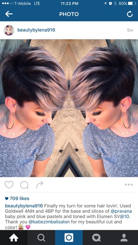 Round Face Haircuts, Haircut And Color, Undercut Hairstyles, Short Hairstyle, Short Hair Styles Pixie, Party Hairstyles, Pixie Hairstyles, Hair Today, Great Hair