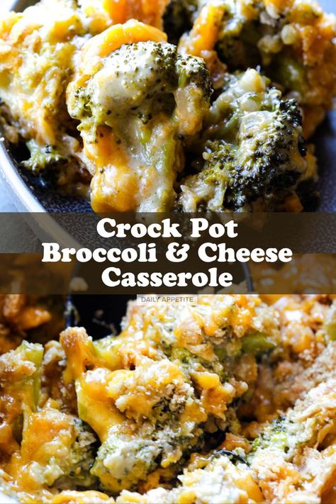 Broccoli Casserole Crock Pot, Crockpot Broccoli Casserole, Beef Soup Slow Cooker, Vegetable Crockpot Recipes, Veggie Casserole Recipes, Crockpot Broccoli, Crockpot Veggies, Easy Broccoli Casserole, Casserole Crockpot Recipes