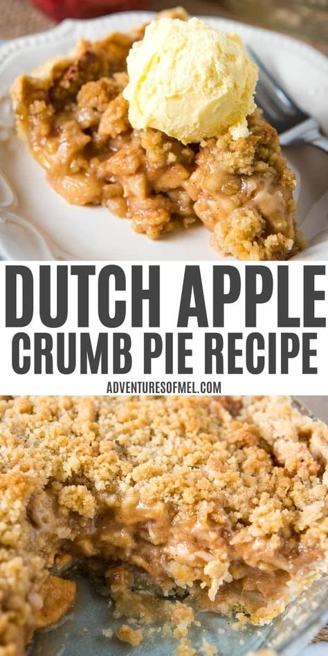 How to make an easy Dutch apple crumb pie from scratch. Homemade with crumb-topped cinnamon spiced apples, baked in the best pie crust ever! Apple Pie Dutch, Dutch Pie, The Best Pie Crust, Best Pie Crust, Apple Crumb Pie, Crumb Pie, Pie From Scratch, Dutch Apple Pie, Apple Crumb