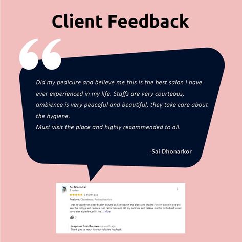 Client Feedback Best Salon, Take Care, No Response, Social Media, Good Things, Media, Quick Saves