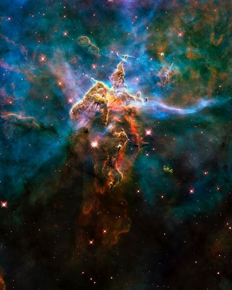 Image of a nebula taken using a NASA telescope - Original from NASA . Digitally enhanced by rawpixel. | free image by rawpixel.com / NASA (Source) Nasa Telescope, Mystic Mountain, Helix Nebula, Nasa Hubble, Solar Flares, Hubble Images, Carina Nebula, Whirlpool Galaxy, Star Formation