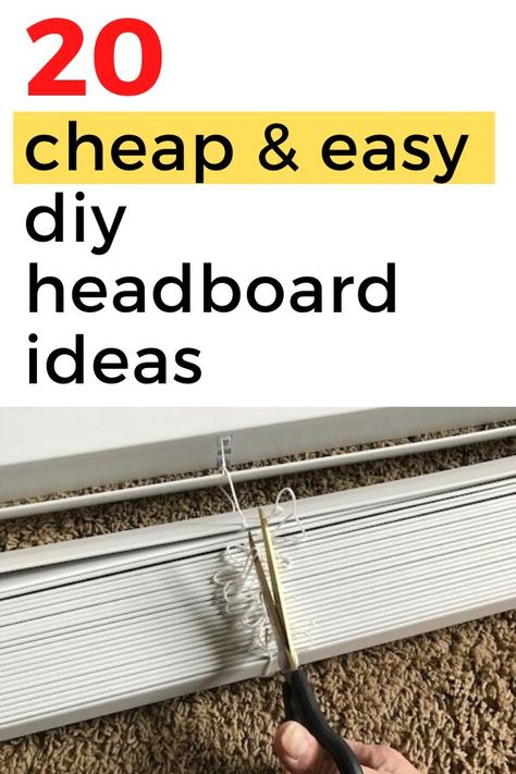 Upcycling, Diy King Bed Headboard Ideas, Queen Headboard Diy Easy, Easy Diy Headboard Cheap Simple, Headboard Hacks Diy, Do It Yourself Headboard Ideas, Simple Diy Headboard Ideas, Recycled Headboard Ideas, Diy Queen Headboard Easy