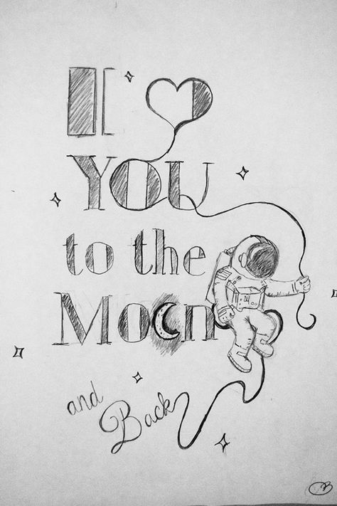 Valentines Sketches Art, I Love You Drawings For Him Sketch, To The Moon And Back Drawing, I Love You Sketches, Love You To The Moon And Back Painting, You Complete Me Drawing, Cool Easy Drawings Sketches, I Love You To The Moon And Back Drawing, I Love You Drawings Doodles