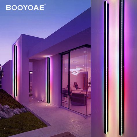 Smart Wall Light taya APP RGB Outdoor Porch Colored light Party intelligent remote control Luxury Cruise Ship, Porch Colors, Outdoor Porch, Decoration Wall, Support Mural, Outdoor Indoor, Modern Outdoor, Modern Lighting, Wall Light