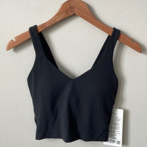 Nwt Lululemon Align Tank Top Color:Black Size 4 Thanks For Checking Out My Closet Black Lululemon Align Tank, Black Align Tank, Lulu Align Tank, Lulu Clothes, Lululemon Sports Bra Tanks, Lulu Fits, Lululemon Gifts, Align Tank Top, Lululemon Collection