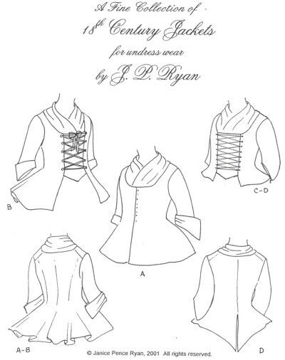 18th Century Jackets 18th Century Jacket, Outlander Costumes, Colonial Dress, 18th Century Women, 18th Century Dress, 18th Century Costume, 18th Century Clothing, Womens Clothing Patterns, Claire Fraser