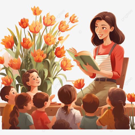 female teacher student teachers day illustration female teacher student teachers day png Teacher Teaching Students Cartoon, Teacher Aesthetic Drawing, Student And Teacher Cartoon, Teacher Drawing Illustration, Teacher Illustration Cute, Teachers Day Aesthetic, Teacher Art Illustration, Teacher And Student Illustration, Teachers Day Painting