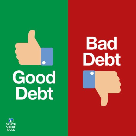 Ever heard of good debt and bad debt? 🧐  We're here to break it down:  ✅ Good Debt - A loan that has the potential to increase your net worth  ❌ Bad Debt - A loan to purchase depreciating assets  This is not to say you should never acquire bad debt - the reality of it is, we all need certain things to get by, like a vehicle, goods and services, and credit cards. But focus on minimizing your bad debt and investing in good debt that should pay off later, like your education, real estate, or a sma Reducing Debt, No More Credit Card Debt, Debt Consolidation Loan, Bad Debt, Debt Consolidation, Budget Envelopes, Student Loan Debt, Money Matters, Budgeting Money