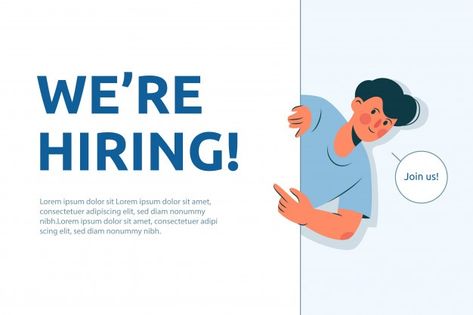 We are hiring concept Premium Vector | Premium Vector #Freepik #vector #man #work #flat #job Join Us Poster, Hiring Illustration, Job Announcement, Recruitment Poster Design, Photoshop Poster Design, Hiring Flyer, Recruitment Ads, Hiring Poster, Us Poster