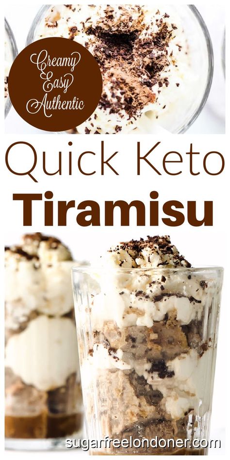 A glass filled with keto tiramisu. Keto Tiramisu, Baking With Coconut Flour, Tiramisu Dessert, Desserts Keto, Postre Keto, Breakfast And Brunch, Keto Friendly Desserts, Tiramisu Recipe, Low Carb Dessert