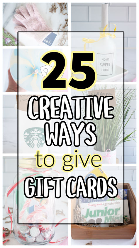 25 creative ways to give a gift card - Make the Best of Everything How To Make Gift Cards Fun, Hobby Lobby Gift Card Ideas, Cute Ways To Give A Gift Card Birthday, Gift Card Prize Ideas, Ways To Display Gift Cards As A Gift, Clever Gift Card Presentation, Display Gift Cards For Gift, Gift Card Displays For Birthday, Cool Ways To Give Gift Cards