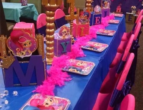 My'Lei Shimmer and Shine Shimmer And Shine Birthday Party, Shine Birthday Party, Chuck E Cheese Birthday, Shimmer And Shine Birthday, Shimmer Y Shine, Daughters Birthday, Twins Birthday, Chuck E Cheese, Shimmer Shine