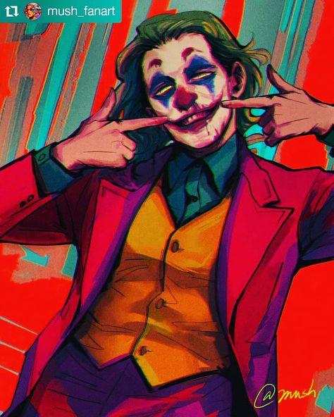 Joaquin Phoenix AKA Joker on Instagram: “#Repost @mush_fanart • • • • • • When everybody gets nervous at the cinema Me: AHHHHHH HE'S SO FXXKING BEAUTIFUL!!!! #thejoker…” Arthur Fleck Joker, Joker Comic Book, Arthur Fleck, Joker Comic, Joker Artwork, Batman Arkham City, Joker Is, Joker Art, Harley Quinn Art