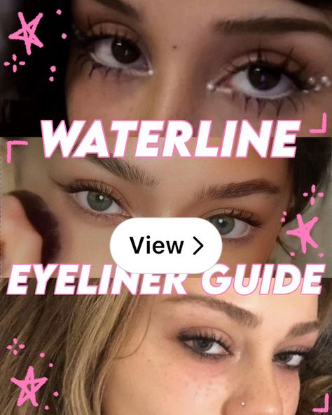 Lemon8 · waterline eyeliner guide🎀 · @jasss☆ White Waterline Makeup, White Eyeliner Waterline, Waterline Makeup, White Waterline, Waterline Eyeliner, Eyeliner Guide, White Eyeliner, Liquid Eyeliner, Eyeliner