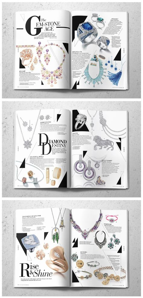 Editorial Design  Watch & Jewellery Magazine Fashion Editorial Studio, Magazine Editorial Design, Jewellery Magazine, Lookbook Template, Catalog Design Layout, Fashion Editorial Layout, Catalogue Layout, Fashion Magazine Layout, 잡지 레이아웃