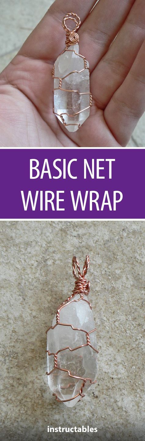 Learn how to do a basic net wire wrap. It's a good rustic wrap for irregular stones, crystals, and sea glass. #jewelry #beading #wirework #wirewrapping Cord Wrapping, Geeky Craft, Jewelry Knowledge, Wire Wrapping Tutorial, Crystal Display, Paper Origami, Wire Wrapping Stones, Make Your Own Jewelry, Recycled Jewelry