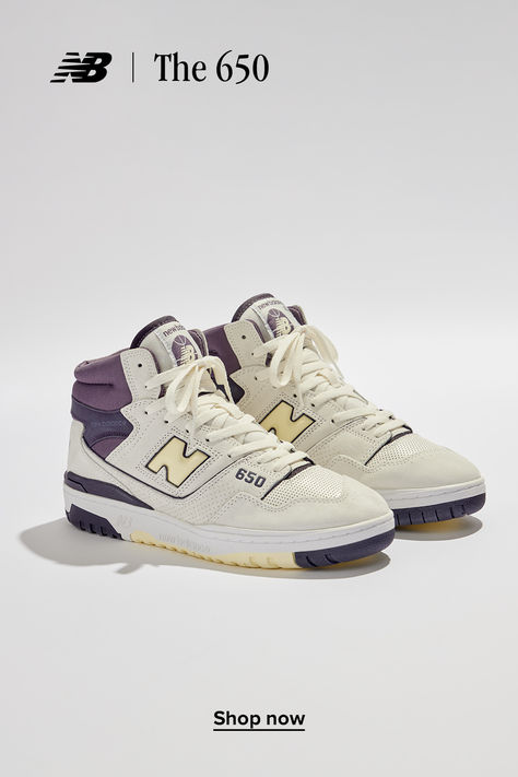 High Top New Balance, New Balance High Tops, New Balance Shoes Men, New Balance 650, Shoes Trends, Lifestyle Shoes, Trendy Boots, Fresh Shoes, Shoe Inspo