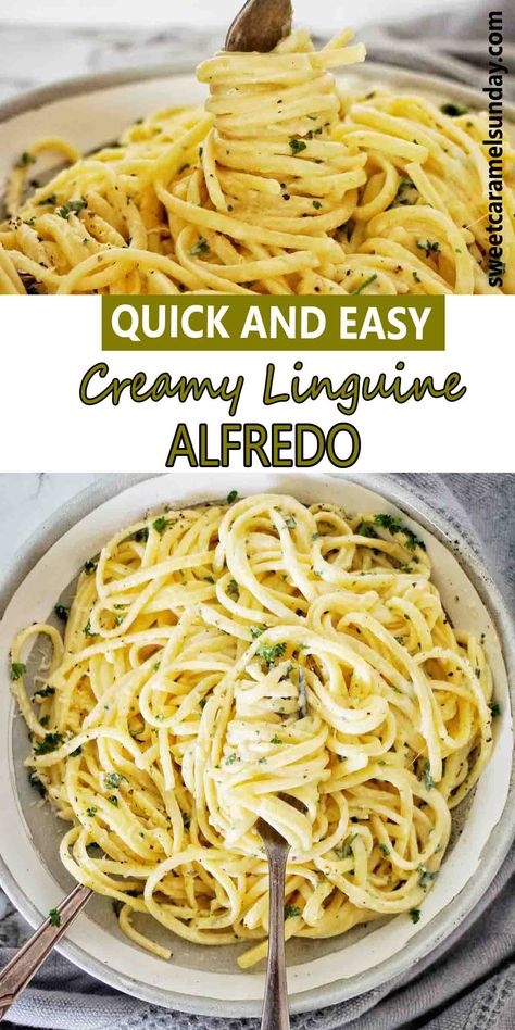 Shrimp Linguine Alfredo, Linguine Recipes Easy, Easy Fettucini Alfredo, Fettucini Alfredo Recipe, Linguine Alfredo, Linguini Pasta, Classic Italian Pasta, Soft Foods Diet, Easy Pasta Recipe