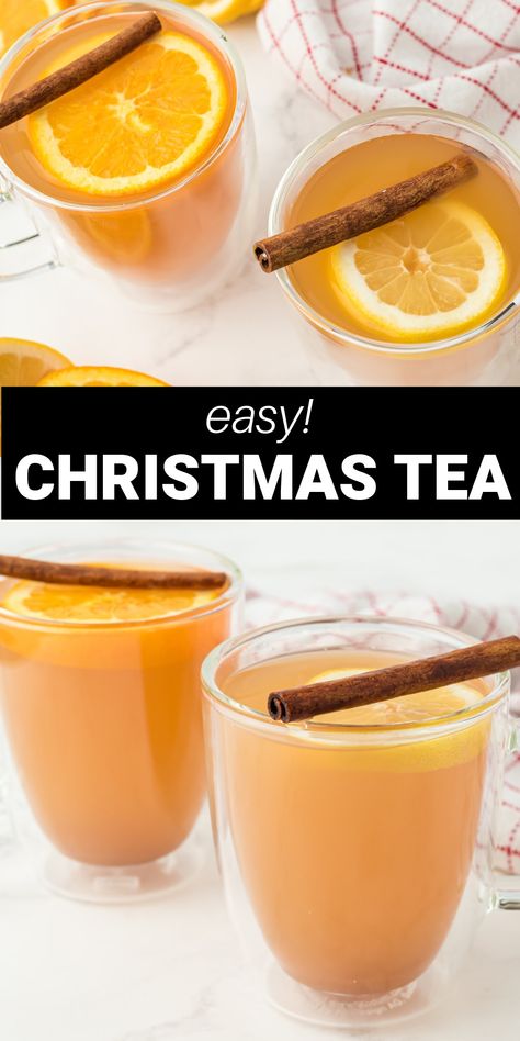 Spiced Tea Recipe, Hot Tea Recipes, Hot Drinks Recipes, Tea Drink Recipes, Drink Recipes Nonalcoholic, Spice Tea, Winter Drinks, Citrus Fruits, Punch Recipes