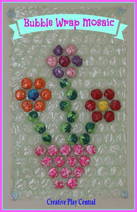 Pinspired Home: 10 Fun Ways to Play with Bubble Wrap: Tips & Tricks Thursday Bubble Wrap Crafts, Bubble Wrap Art, Journal Videos, Big Bubble, Mosaic Flowers, Bubble Art, The Bubble, Childrens Crafts, Recycled Crafts