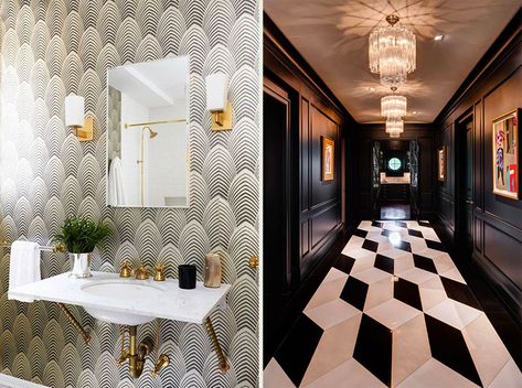 1920s Decor Home, Art Deco On A Budget, Great Gatsby Decor Interior Design, Great Gatsby Bathroom Ideas, Great Gatsby Kitchen, Gatsby Style Interior, Great Gatsby Style Decor Interior Design, Great Gatsby House Interior, Gatsby Inspired Home Decor