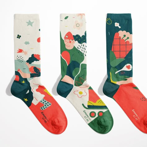 UNFRAMED series, design sketch, PS template #socks #limono Socks Design Illustration, Cute Socks Aesthetic, Socks Illustration, Aesthetic Socks, Socks Ideas, Sock Designs, Grid Art, Mc Ideas, Sock Design