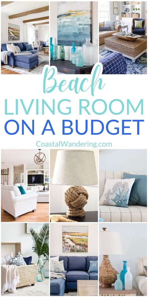 Coastal Living Decorating Ideas, Beach Theme Lounge, Luxury Beach Condo Interior Design, Living Room Designs Costal, Small Beach House Decorating Ideas, Beach Theme Lounge Coastal Style, Beach Decor Ideas Coastal Style, Beach Furniture Living Room, Furniture For Beach House